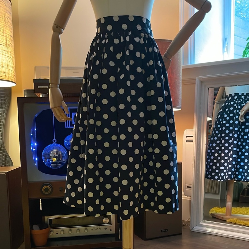 H&M Polka Dot Midi Skirt
